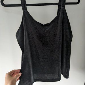 Loose velvet tank top